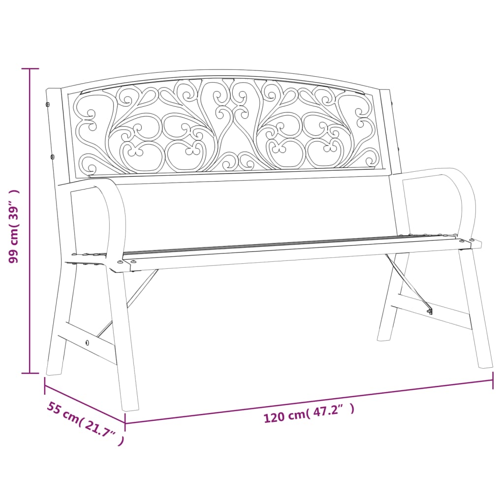 Banc de jardin 120 cm bois