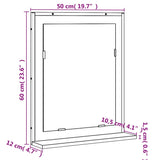 Miroir de salle de bain et étagère chêne marron bois ingénierie