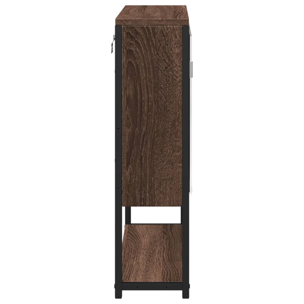 Armoire à miroir de salle de bain chêne marron bois ingénierie