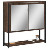 Armoire à miroir de salle de bain chêne marron bois ingénierie