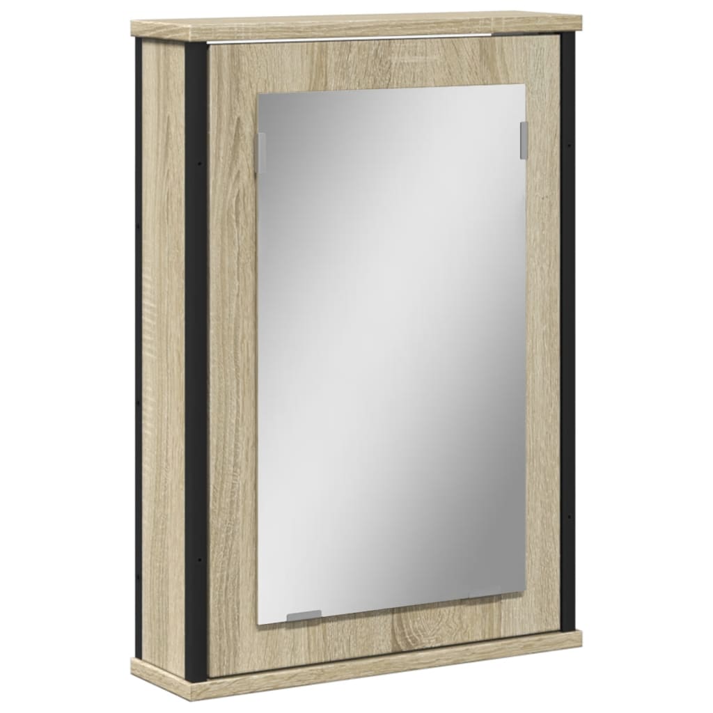 Armoire à miroir de salle de bain chêne sonoma bois ingénierie