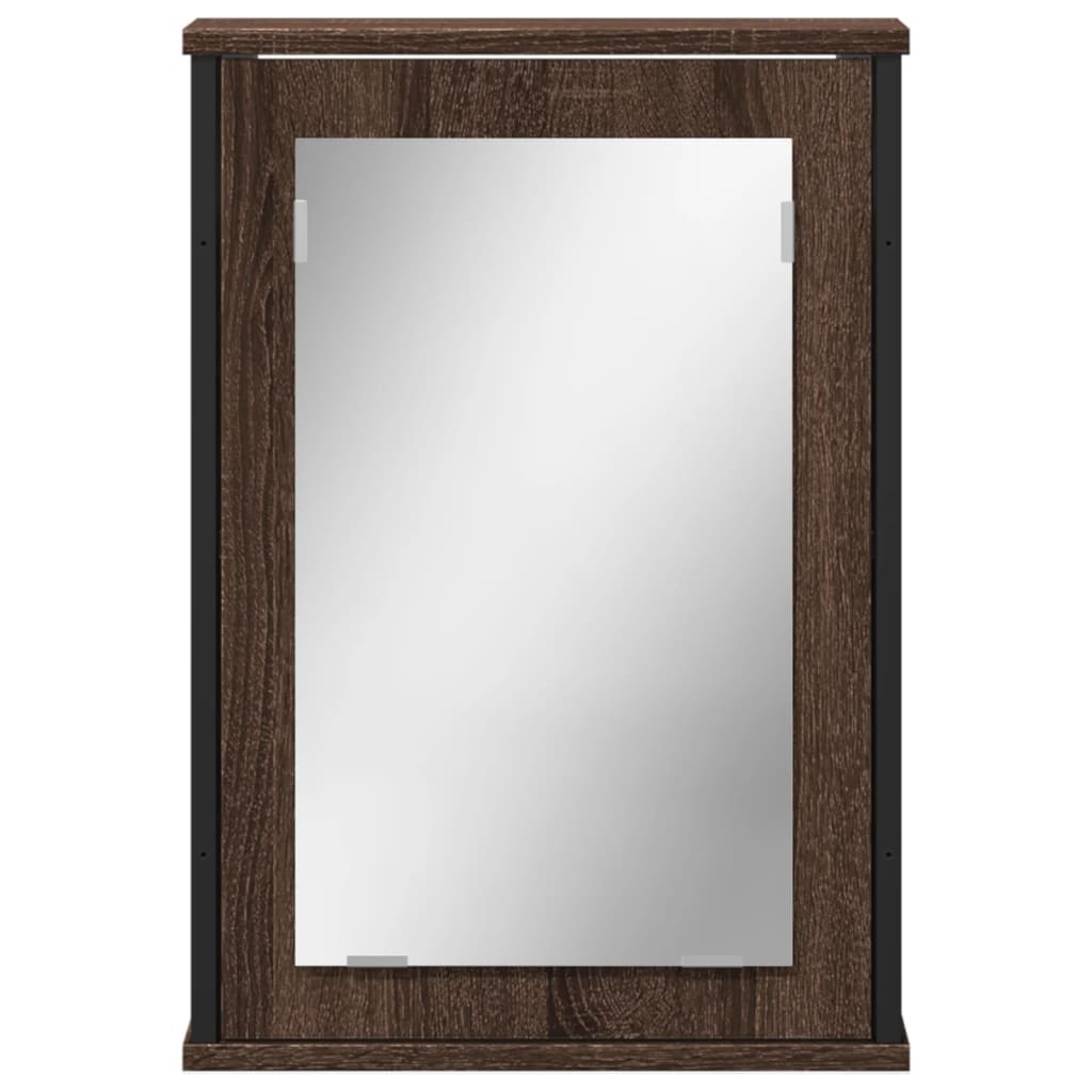 Armoire à miroir de salle de bain chêne marron bois ingénierie