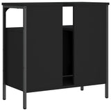 Armoire lavabo de salle de bain noir 60x30x60 cm