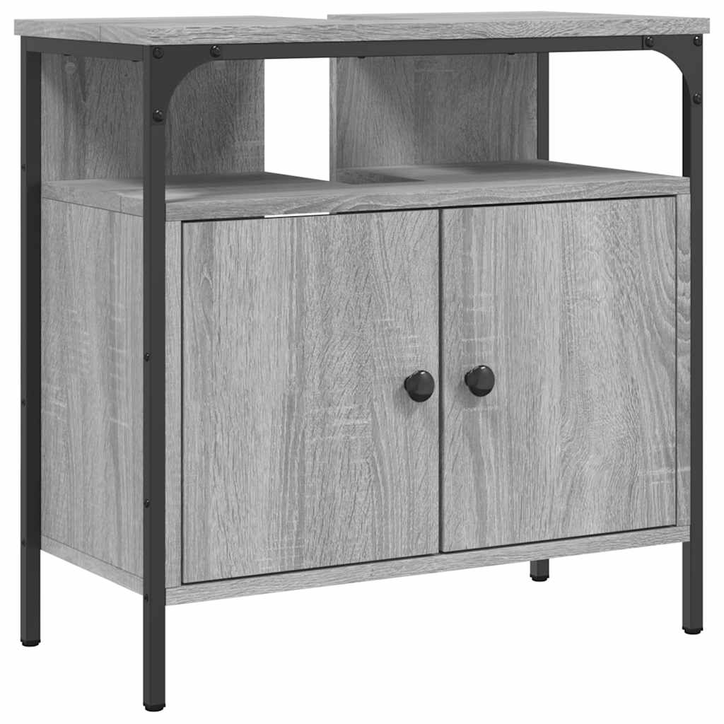 Armoire lavabo de salle de bain sonoma gris 60x30x60 cm