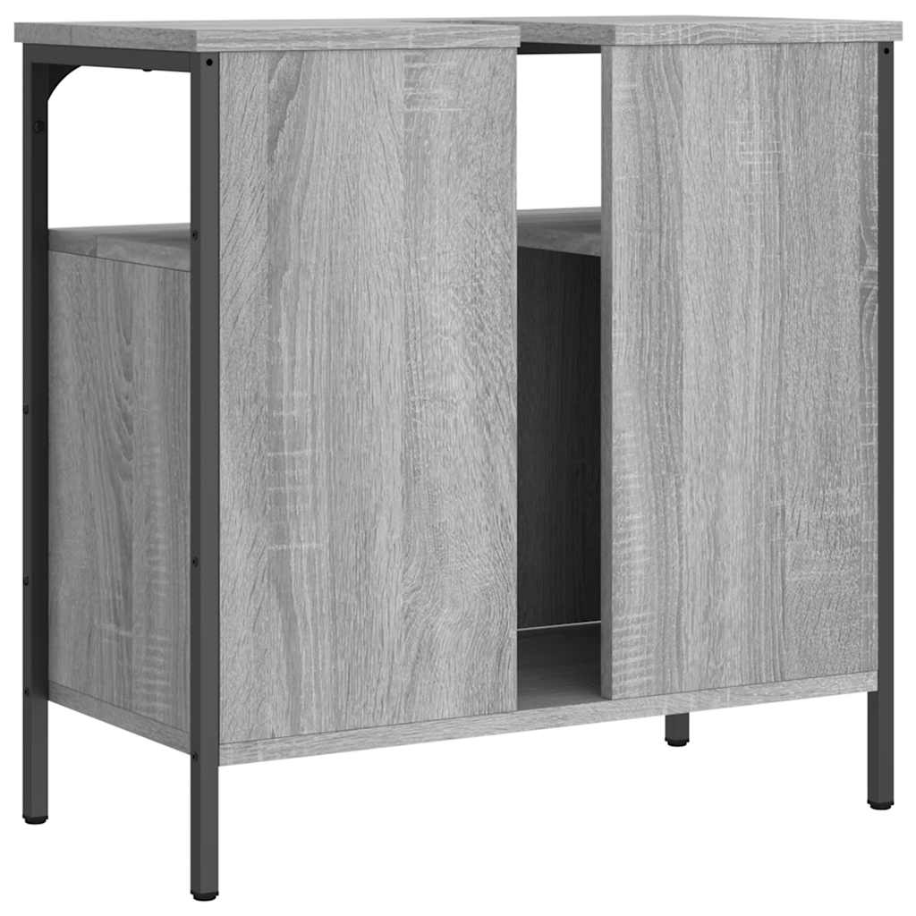 Armoire lavabo de salle de bain sonoma gris 60x30x60 cm