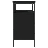 Armoire lavabo de salle de bain noir 80x30x60 cm