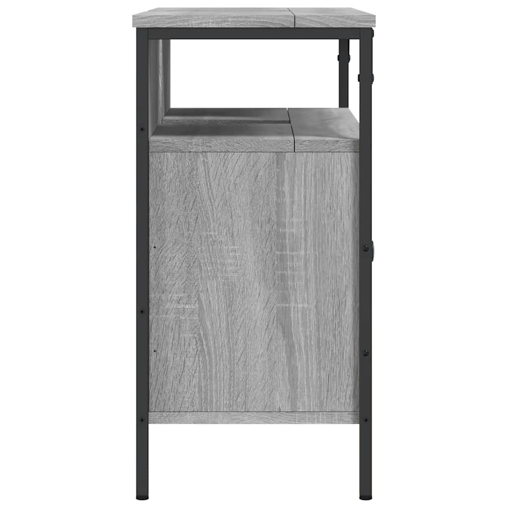 Armoire lavabo de salle de bain sonoma gris 80x30x60 cm