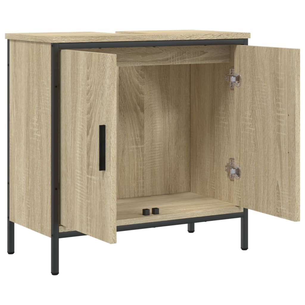 Armoire lavabo de salle de bain chêne sonoma 60x30x60 cm