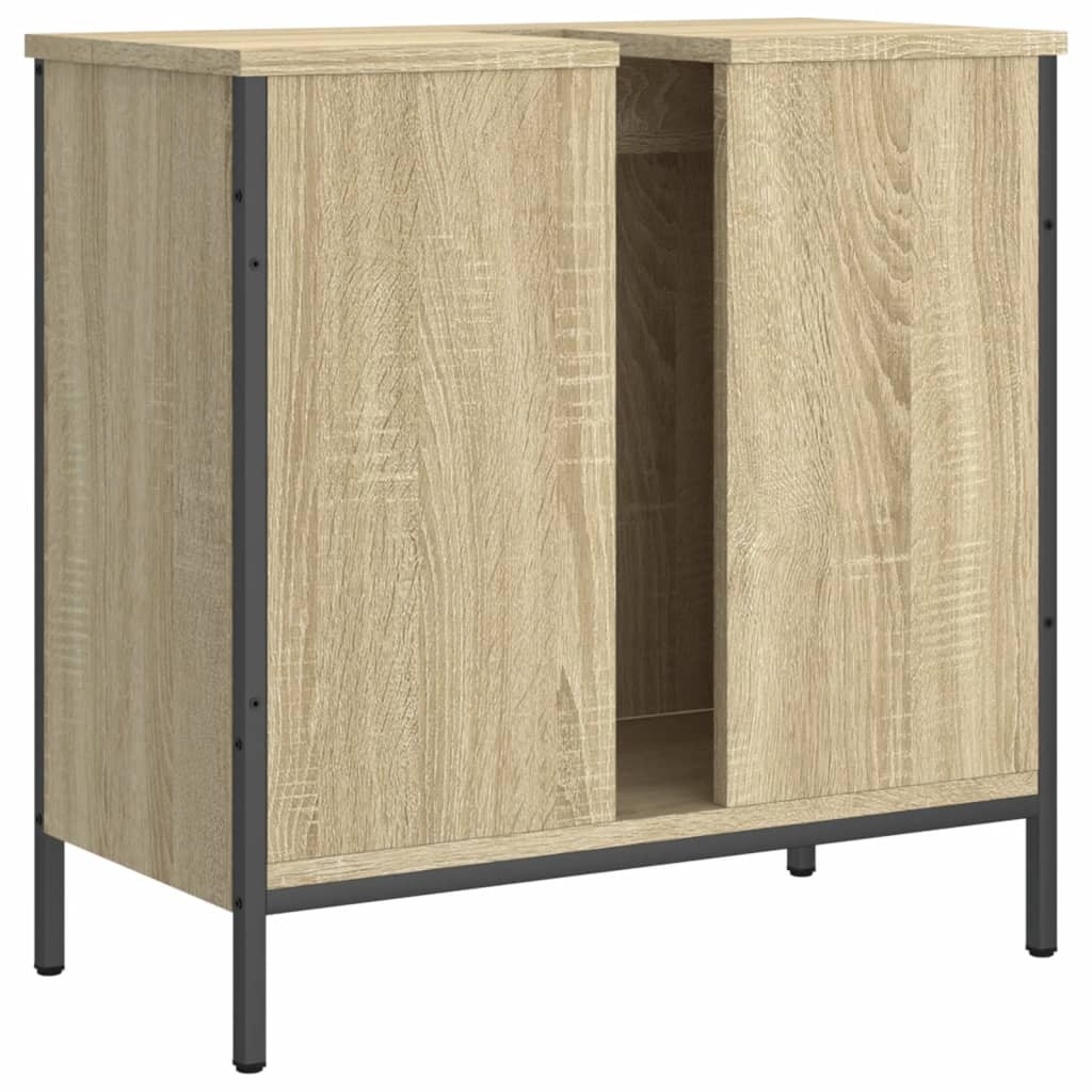 Armoire lavabo de salle de bain chêne sonoma 60x30x60 cm