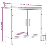 Armoire lavabo de salle de bain chêne sonoma 60x30x60 cm