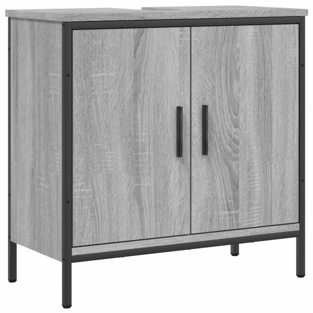 Armoire lavabo de salle de bain sonoma gris 60x30x60 cm