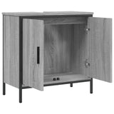 Armoire lavabo de salle de bain sonoma gris 60x30x60 cm