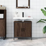 Armoire lavabo de salle de bain chêne marron 60x30x60 cm