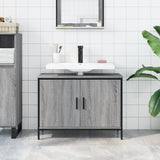 Armoire lavabo de salle de bain sonoma gris 80x30x60 cm