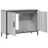 Armoire lavabo de salle de bain sonoma gris 80x30x60 cm