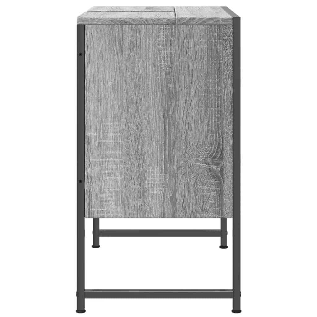 Armoire lavabo de salle de bain sonoma gris 60x33x60 cm