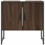 Armoire lavabo de salle de bain chêne marron 60x33x60 cm