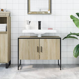 Armoire lavabo de salle de bain chêne sonoma bois d'ingénierie