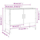 Armoire lavabo de salle de bain chêne sonoma bois d'ingénierie