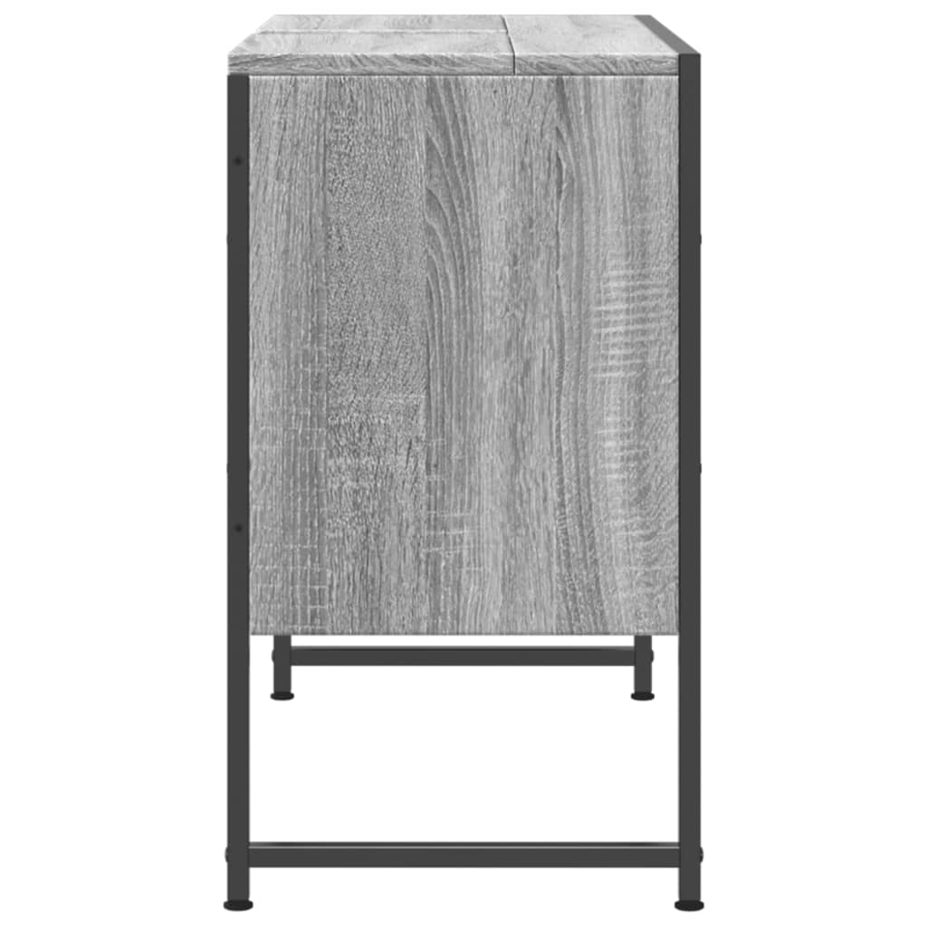 Armoire lavabo de salle de bain sonoma gris bois d'ingénierie