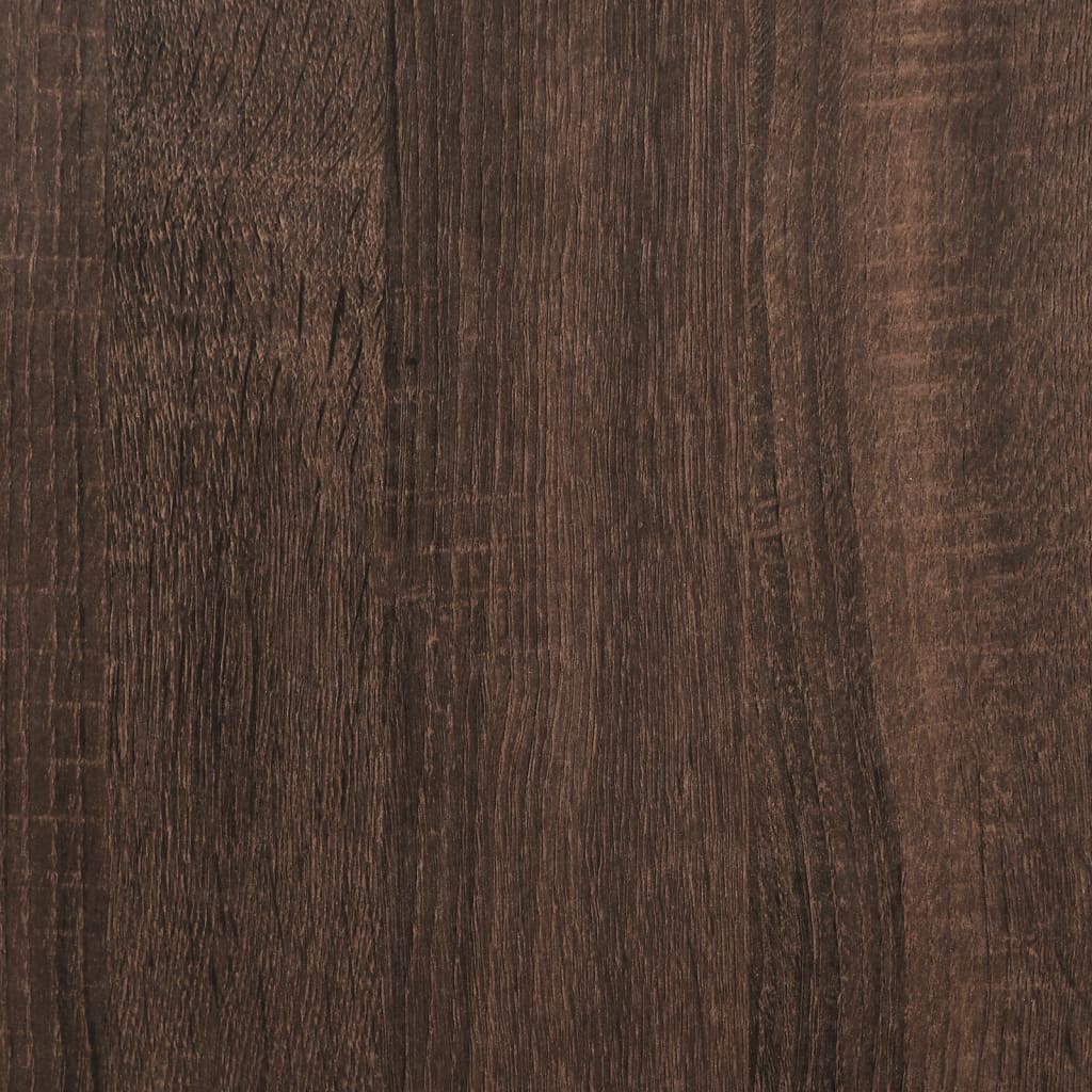 Armoire lavabo de salle de bain chêne marron bois d'ingénierie