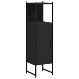 Armoire de salle de bain noir 33x33x120,5 cm bois d'ingénierie