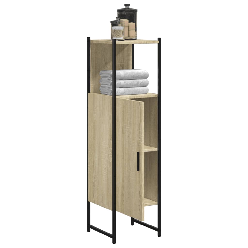 Armoire de salle de bain chêne sonoma 33x33x120,5 cm