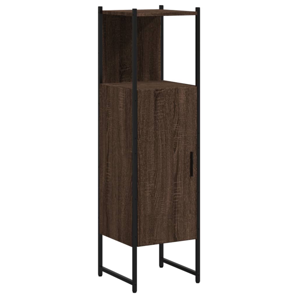 Armoire de salle de bain chêne marron 33x33x120,5 cm