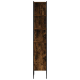 Smoked oak bathroom cabinet 33x33x185.5 cm engineered wood