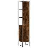 Smoked oak bathroom cabinet 33x33x185.5 cm engineered wood