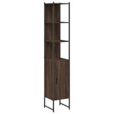 Armoire de bain chêne marron 33x33x185,5 cm bois d'ingénierie