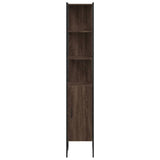 Armoire de bain chêne marron 33x33x185,5 cm bois d'ingénierie