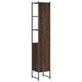 Armoire de bain chêne marron 33x33x185,5 cm bois d'ingénierie