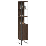 Armoire de bain chêne marron 33x33x185,5 cm bois d'ingénierie