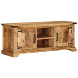 Meuble TV 110x35x45 cm bois massif de manguier brut