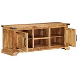 Meuble TV 110x35x45 cm bois massif de manguier brut