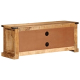 Meuble TV 110x35x45 cm bois massif de manguier brut