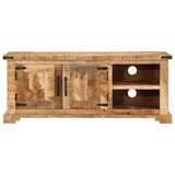 TV-Schrank 110x35x45 cm, massives rohes Mangoholz