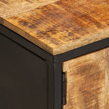 Meuble TV 110x35x40 cm bois massif de manguier brut