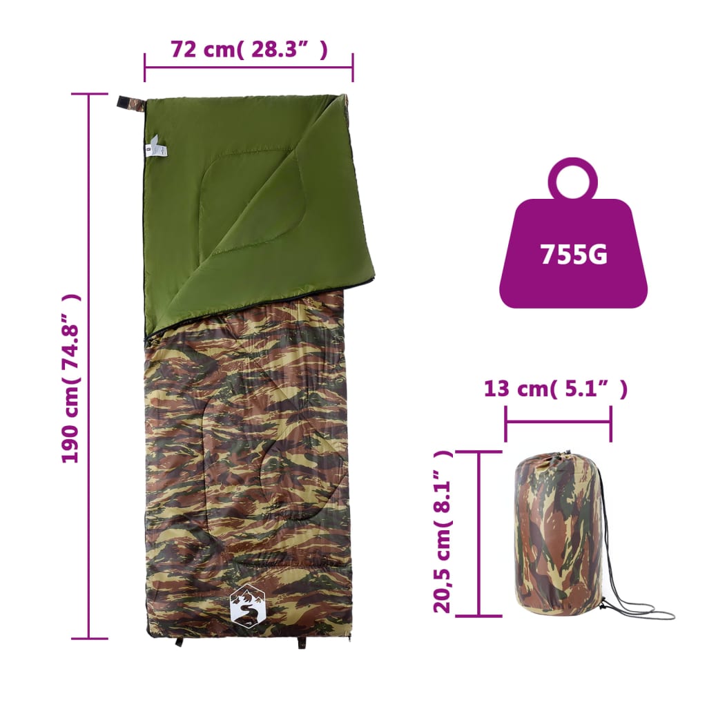 Sac de couchage pour adultes camping 3 saisons