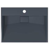 Vasque 50x38x11 cm fonte minérale/marbre anthracite