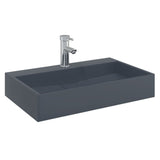 Waschbecken 60x38x11 cm Mineralguss/anthrazitfarbener Marmor