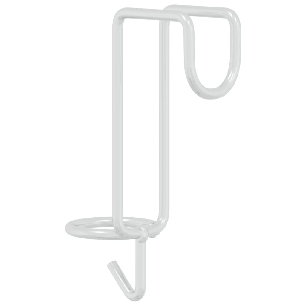 Portable bucket hook silver galvanized steel