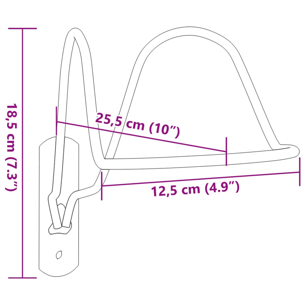 Porte-casque pour équitation mural noir acier