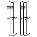 Support de gobelet de saut de baril 2 pcs noir acier