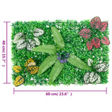  vidaXL Clôture à plantes artificielles 6 pcs vert 40x60 cm