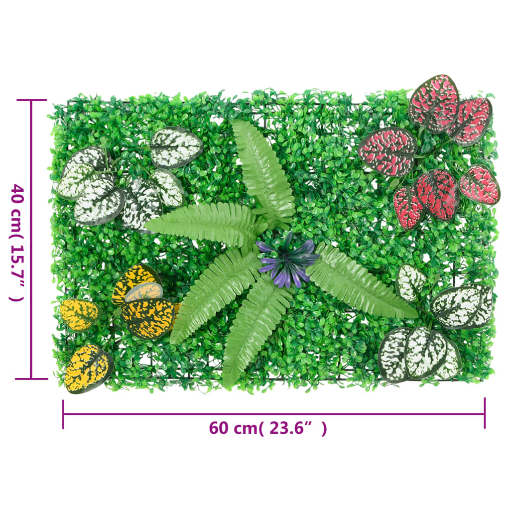  vidaXL Clôture à plantes artificielles 24 pcs vert 40x60 cm