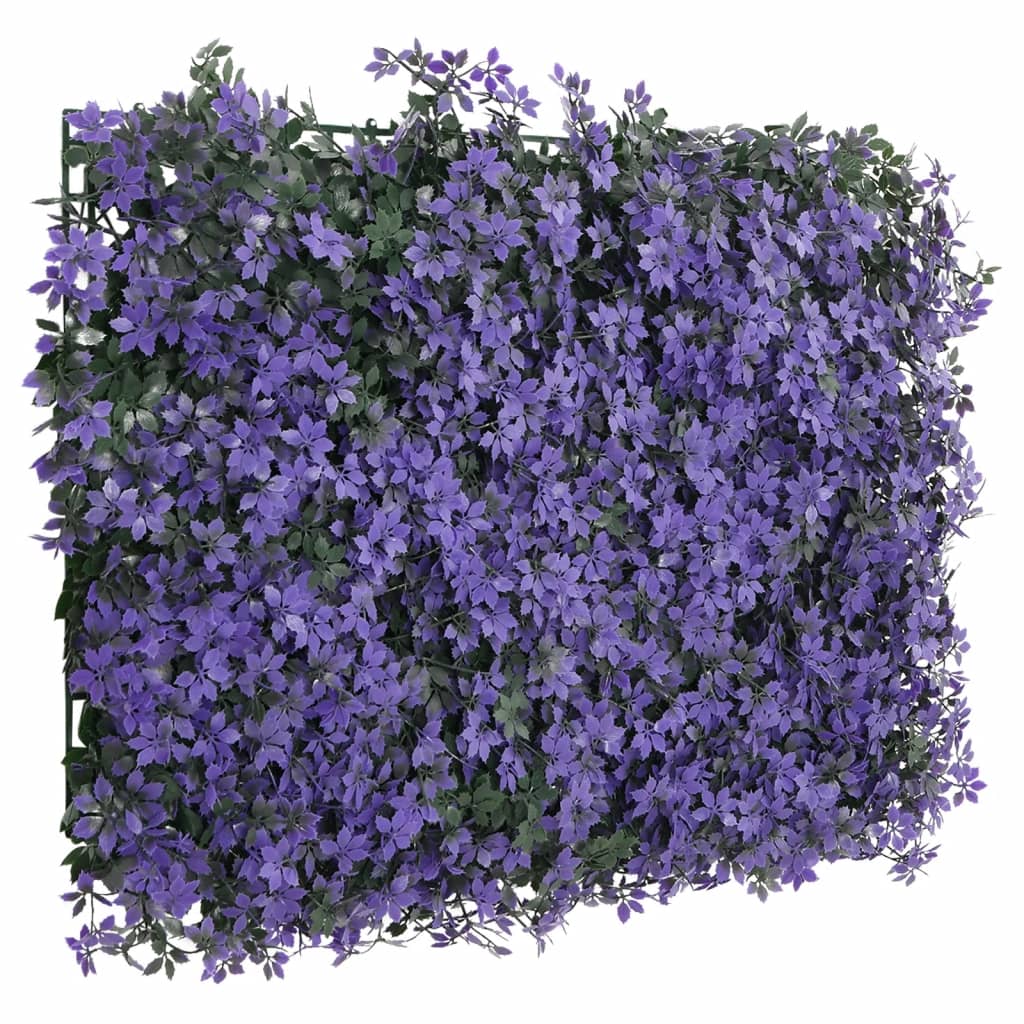  vidaXL Clôture à feuilles artificielles 24 pcs violet 40x60 cm