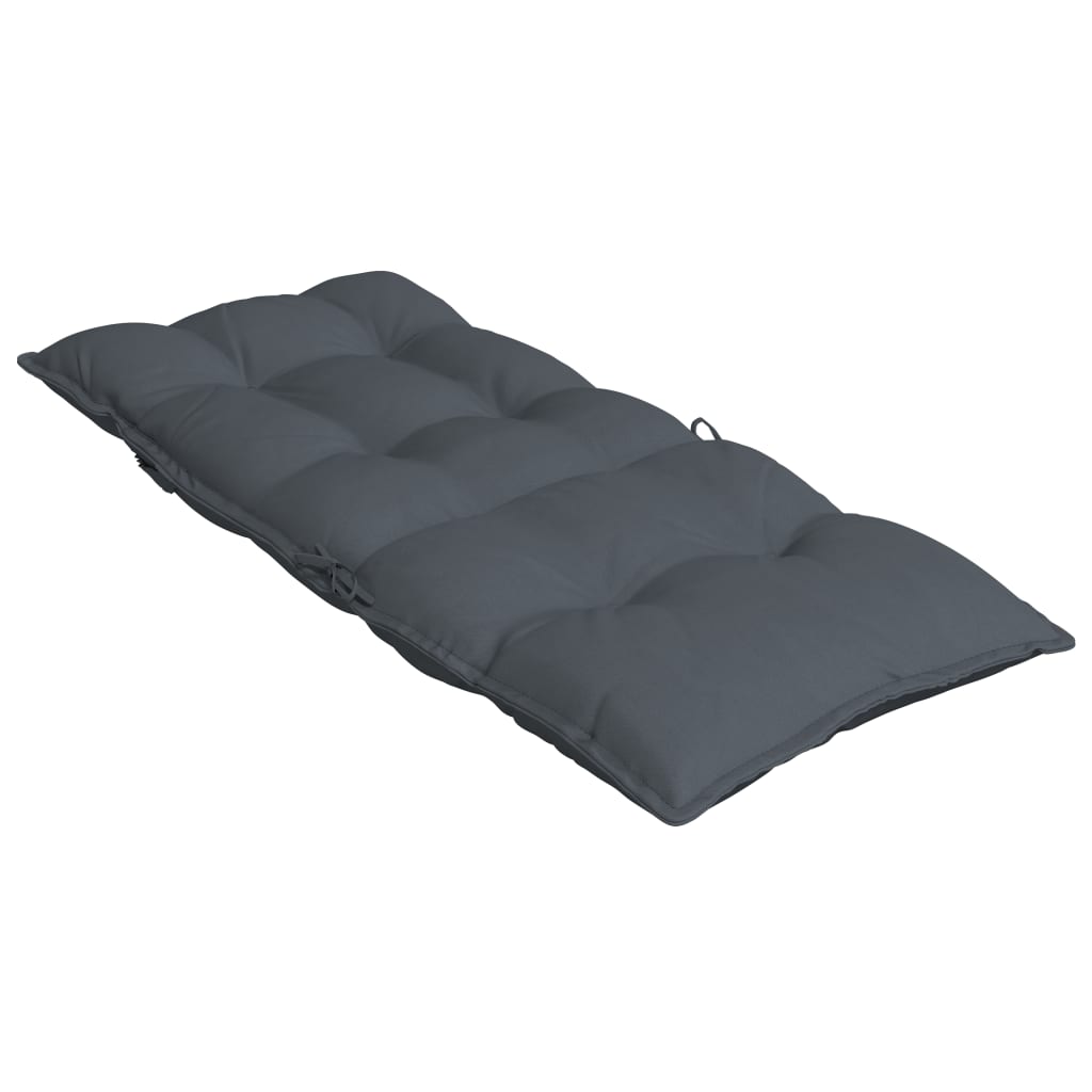 Coussins de chaise à dossier haut lot de 2 anthracite