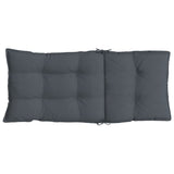 Coussins de chaise à dossier haut lot de 2 anthracite